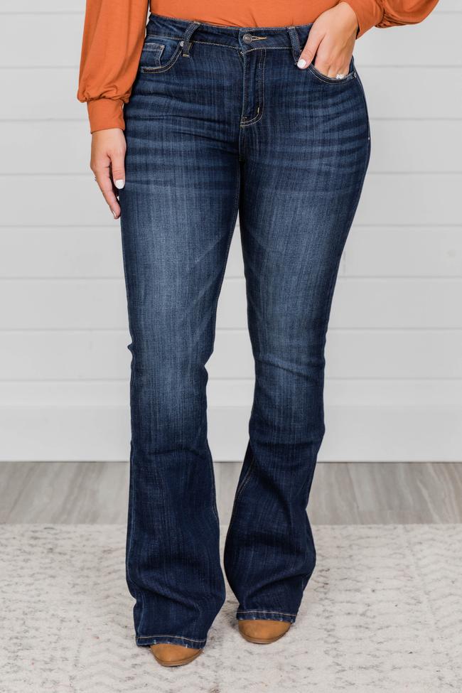 Mid Rise Flare Jeans