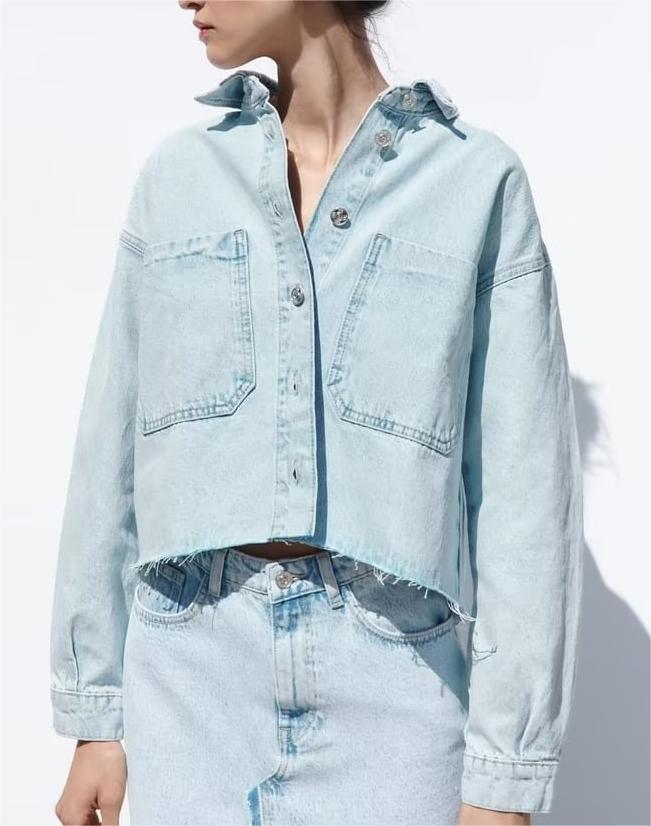 Spring Women Clothing Urban Casual   Short Denim Jacket Coat