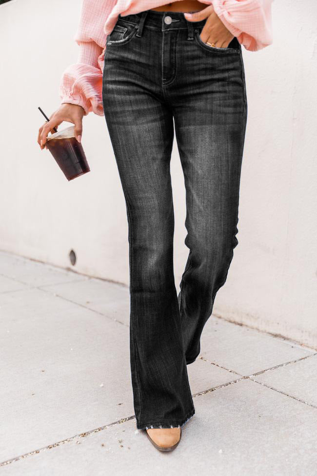 Mid Rise Flare Jeans