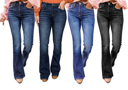 Mid Rise Flare Jeans
